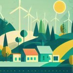 wind generator home illustration