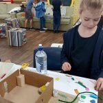 wind powered cabin gluing
